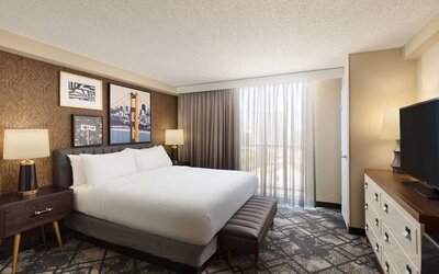 Day use room with natural light at Embassy Suites by Hilton San Francisco Airport.