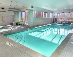 Refreshing indoor pool at Hilton Garden Inn Calgary Downtown.