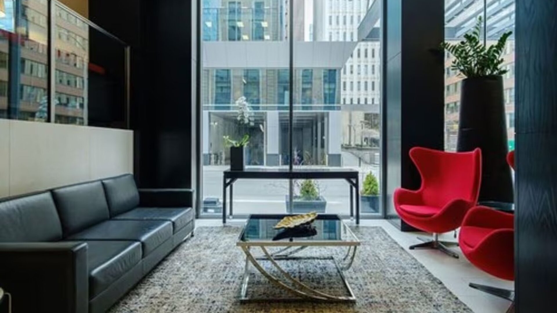 Lounge and coworking area at Arc The Hotel Ottawa.