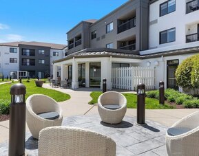 Garden and terrace seating at Best Western Plus Elgin - Chicago.