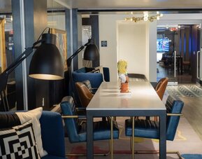 Lobby workspace at Montrose At Beverly Hills.