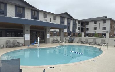 Outdoor pool at Clarion Pointe.