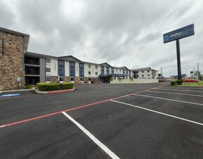 Parking available at Clarion Pointe.