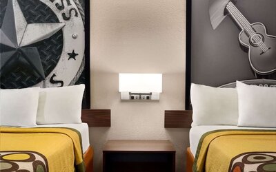 Day use room at Super 8 By Wyndham Universal City.