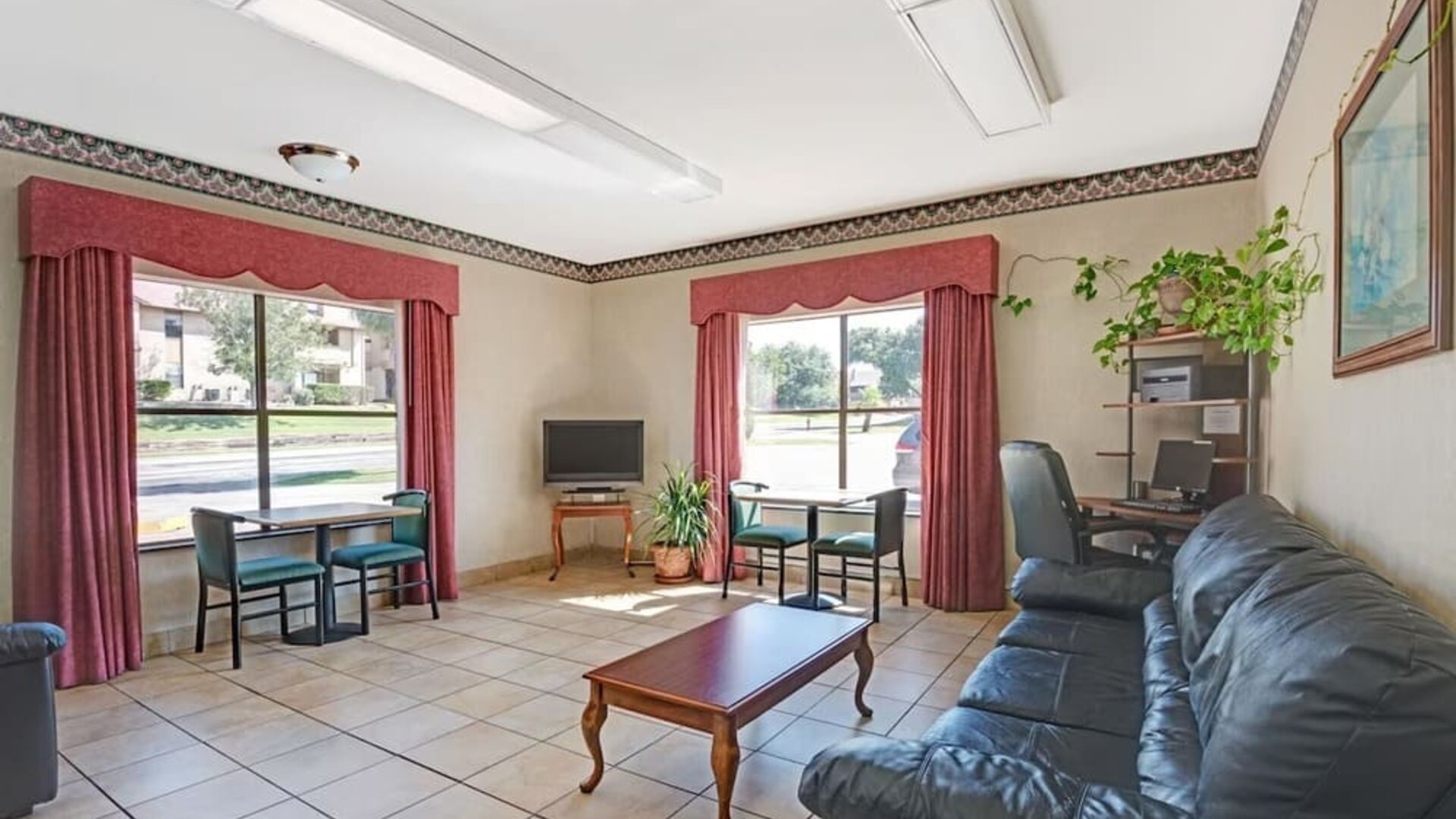 Lobby seating at Super 8 By Wyndham Universal City.