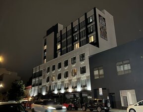 Hotel exterior at LIV Hotel Bronx.