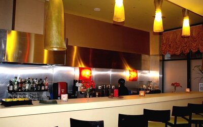 Hotel bar at Delphi Art Hotel.