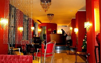 Hotel bar at Delphi Art Hotel.