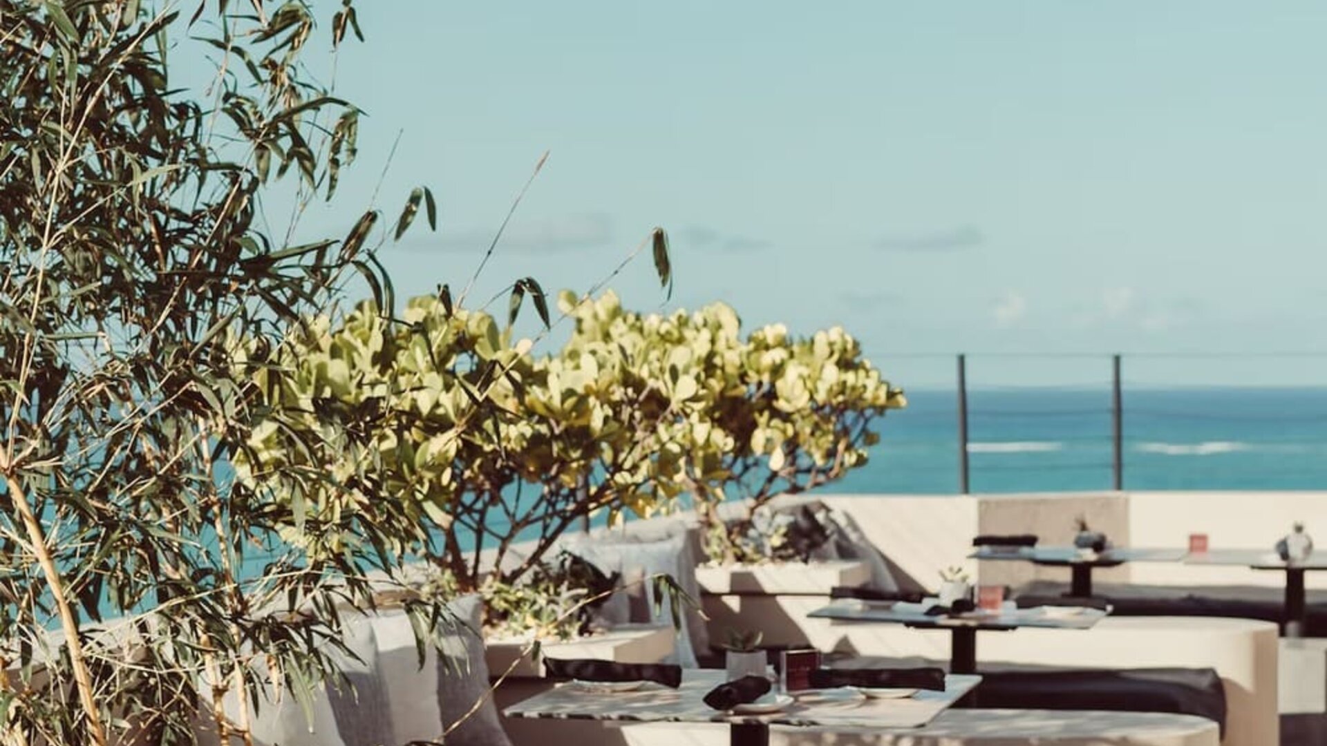 Outdoor dining and terrace at Aire De O:live.