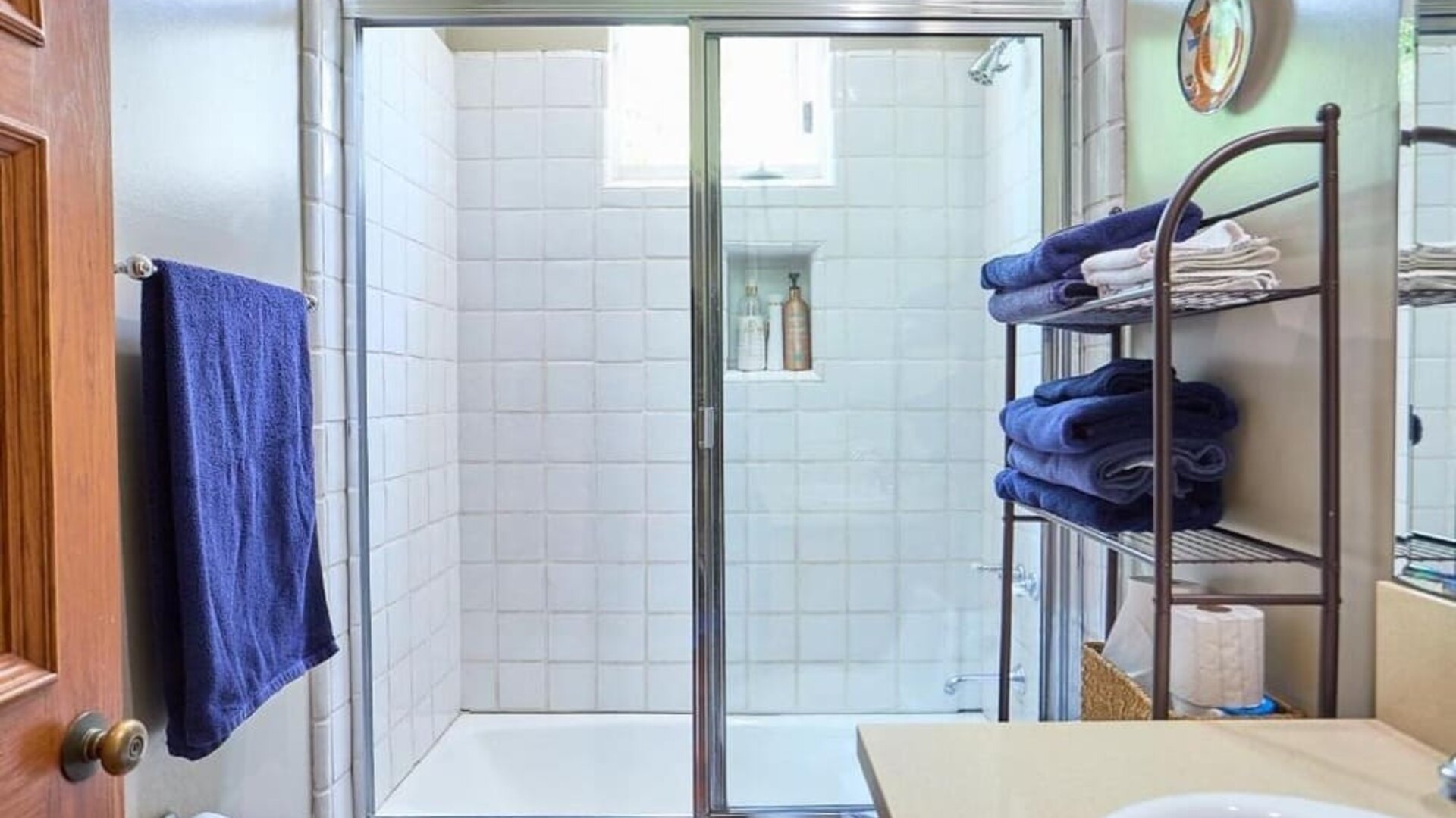 Guest bathroom at Beverly Hills Spanish.