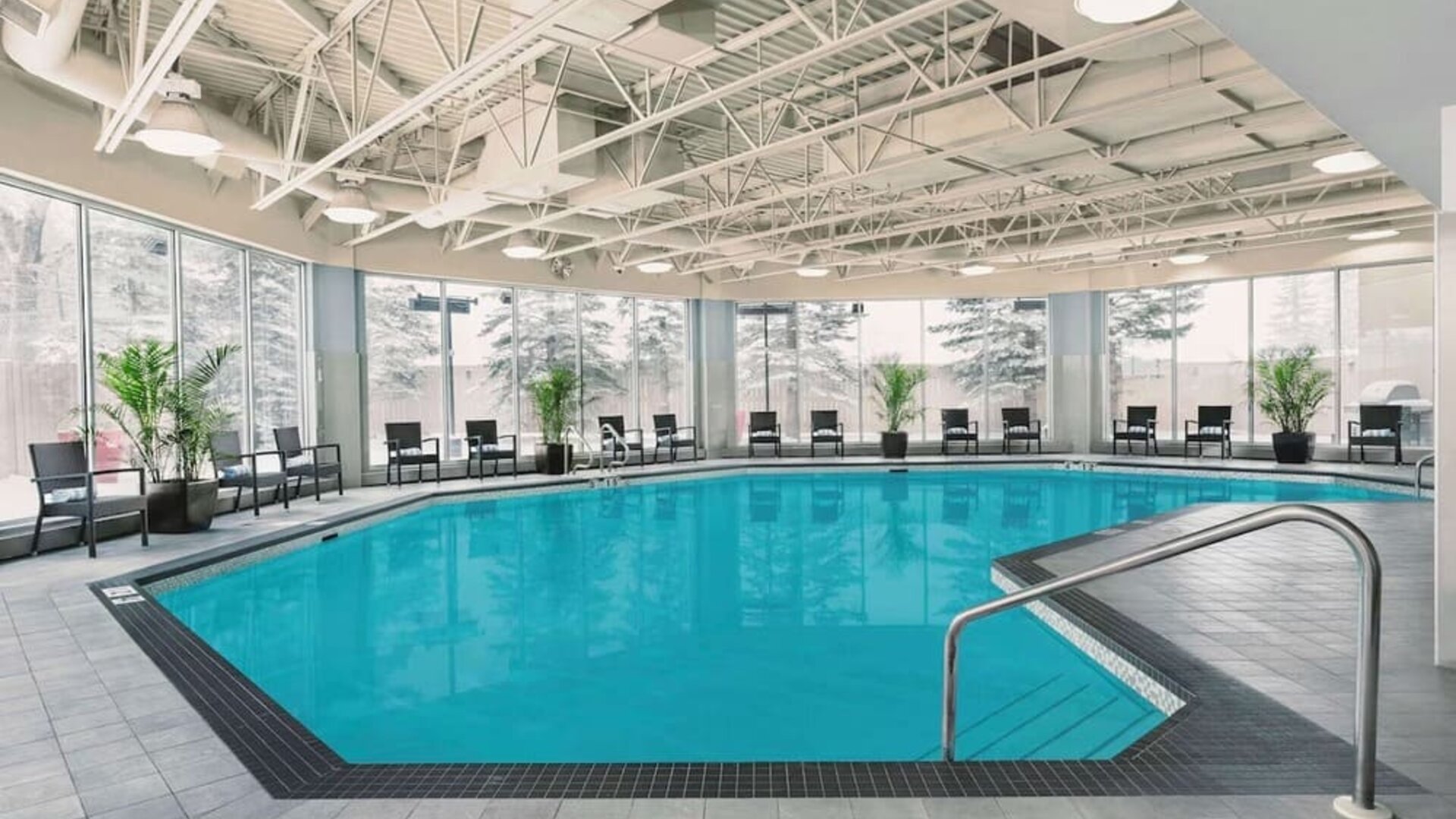 Indoor pool at Hilton Garden Inn Calgary Airport.
