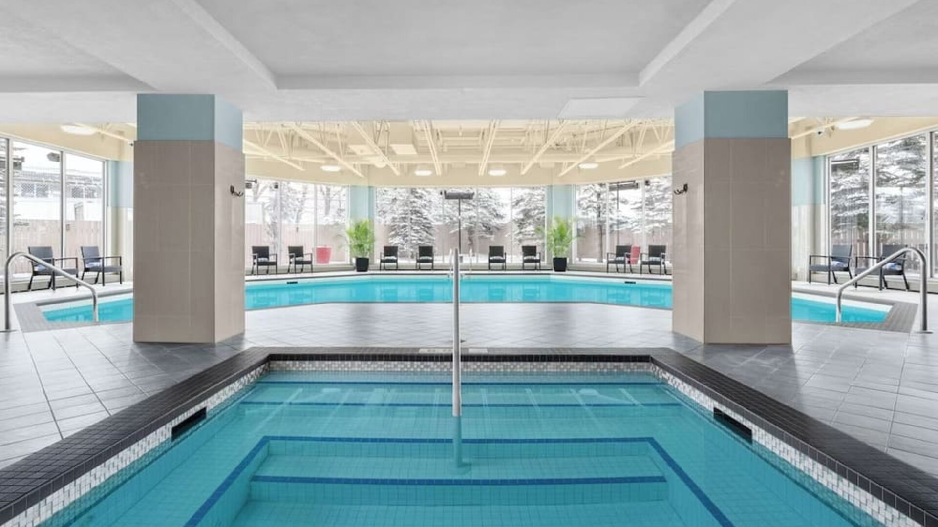 Indoor pool at Hilton Garden Inn Calgary Airport.
