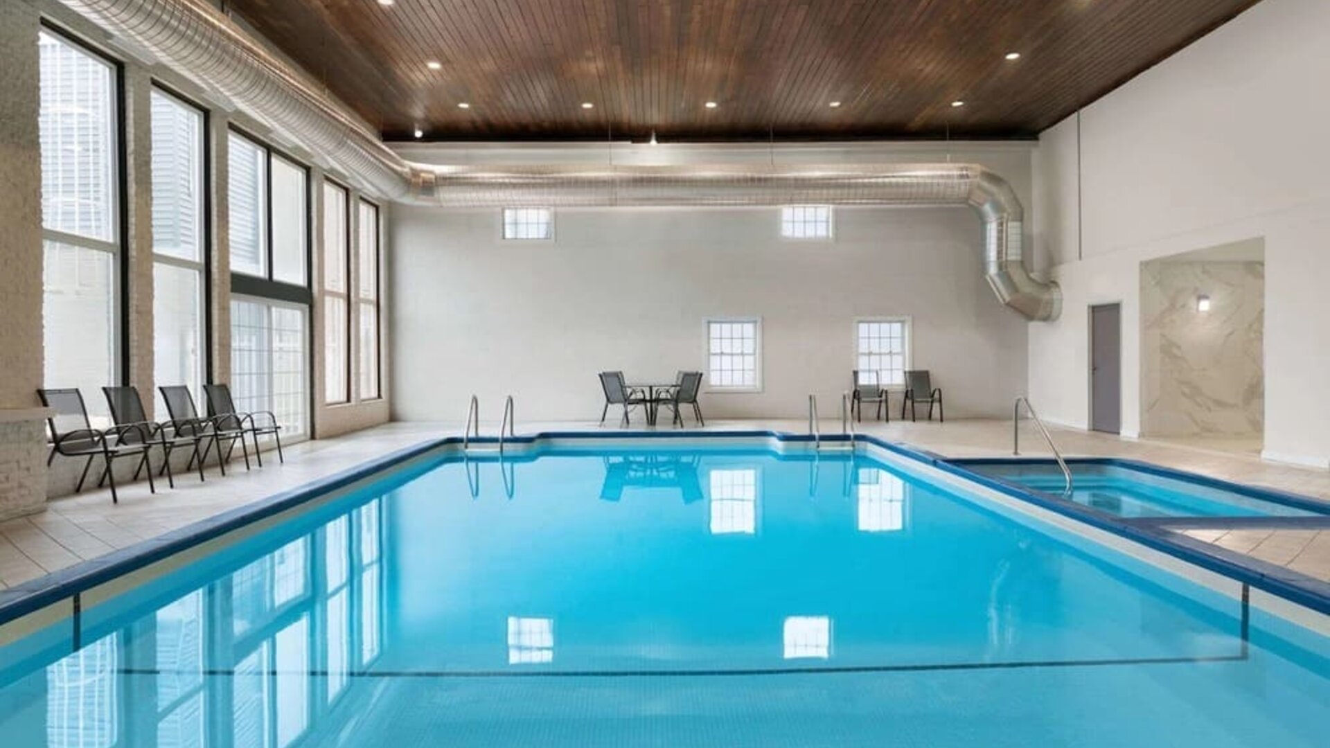 Indoor pool at Days Inn By Wyndham Saint John New Brunswick.