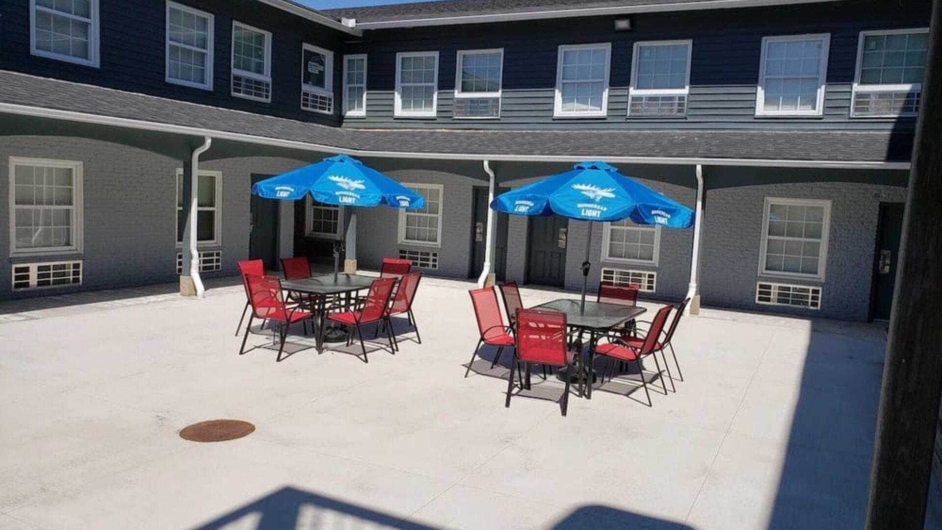 Outdoor terrace at Days Inn By Wyndham Saint John New Brunswick.