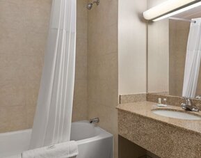 Guest bathroom at Days Inn By Wyndham London.