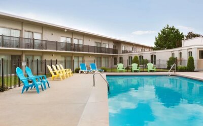 Outdoor pool at Days Inn By Wyndham London.