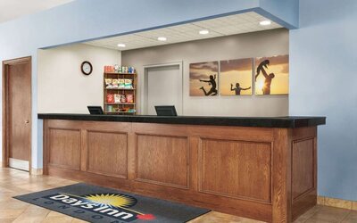 Reception desk at Days Inn By Wyndham London.