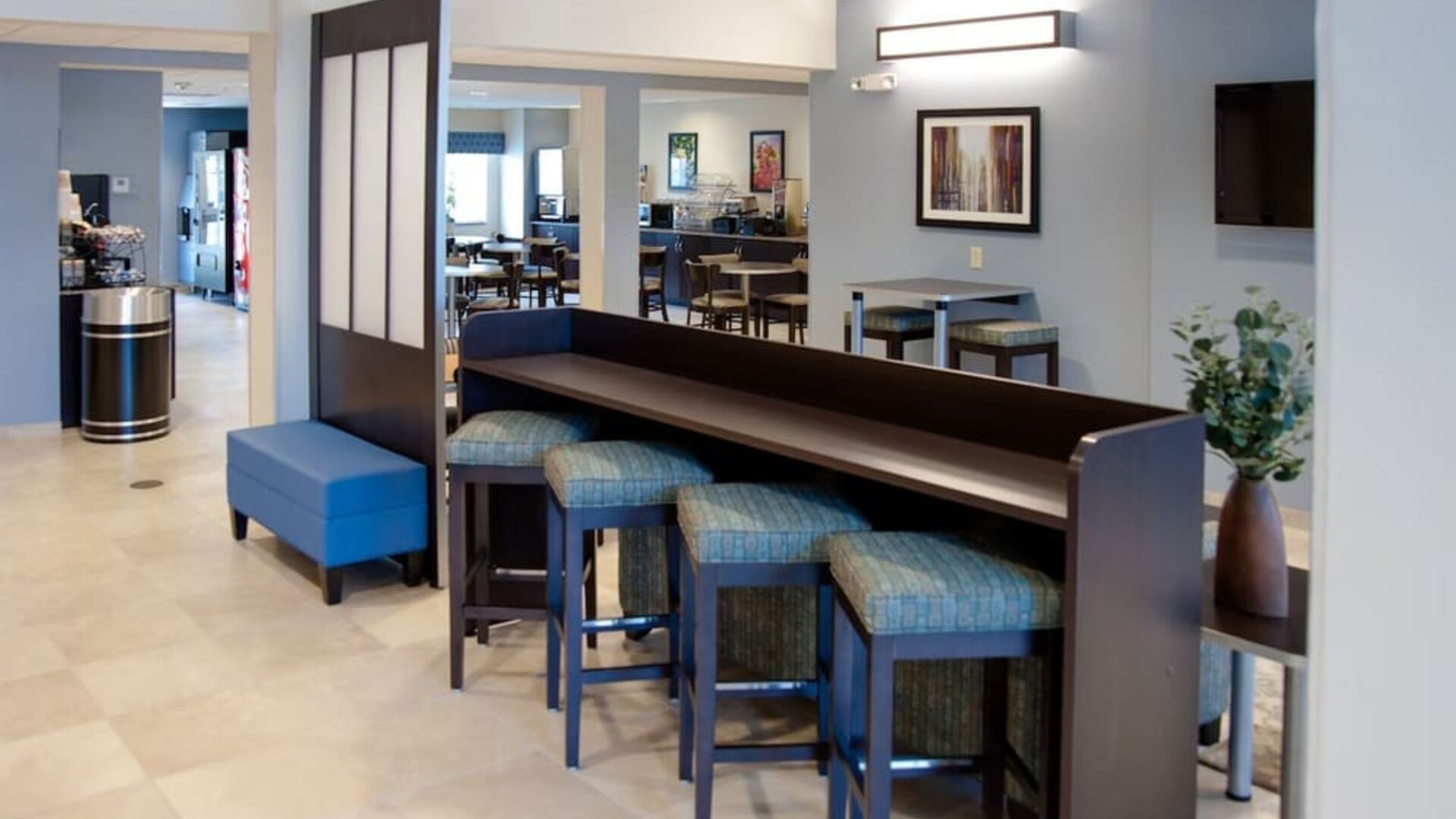 Hotel bar at WeStay Suites Belle Chasse.
