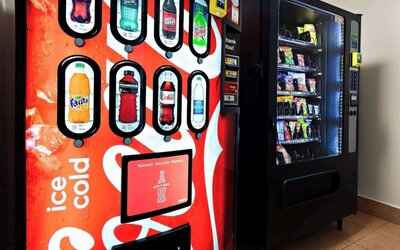 Vending machine at Quality Inn Memphis Northeast Near I-40.