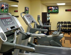Fitness center at Courtyard By Marriott Columbus Worthington.