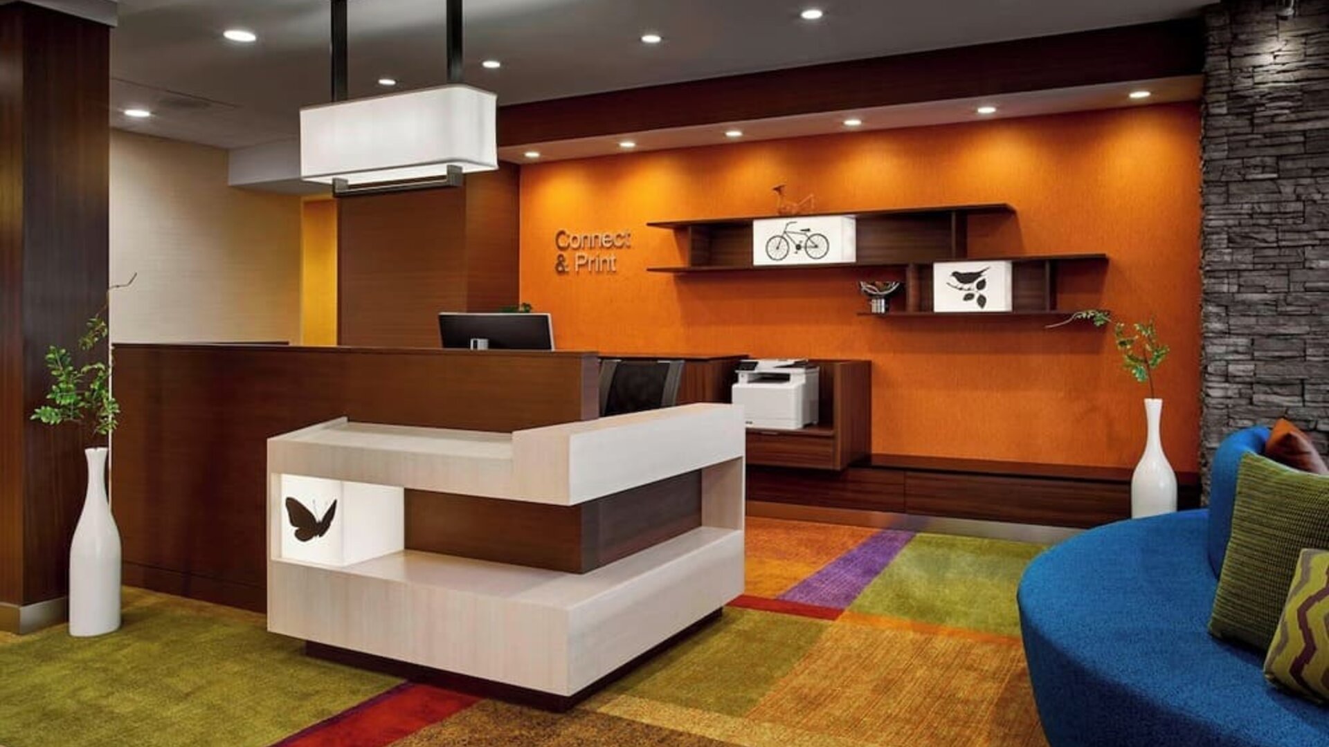 Reception desk at Fairfield Inn & Suites By Marriott Alexandria.