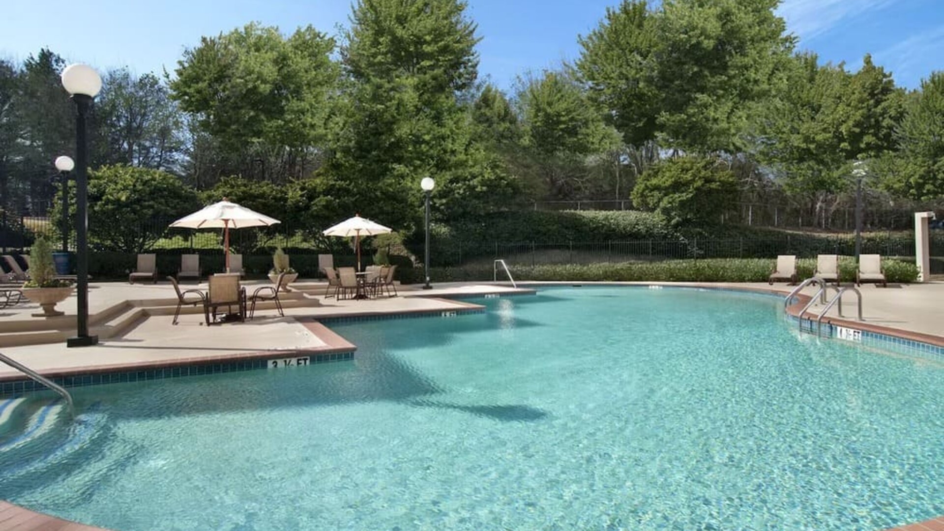 Outdoor pool at Hilton Atlanta Airport.