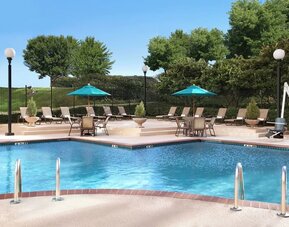 Outdoor pool at Hilton Atlanta Airport.