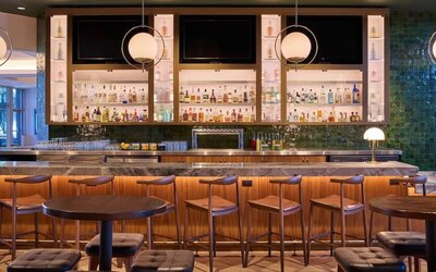 Hotel bar at Hilton Atlanta Airport.