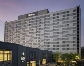 Hotel exterior at Hilton Dusseldorf.