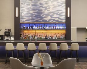 Hotel bar at Hilton Dusseldorf.