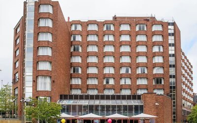 Hotel exterior at Conrad Dublin.