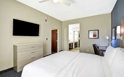 Day use room at Homewood Suites By Hilton Orlando Theme Parks.