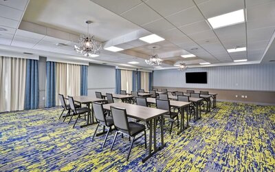 Meeting room at Homewood Suites By Hilton Orlando Theme Parks.