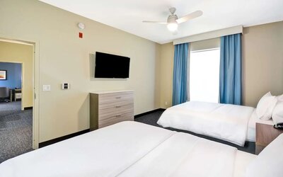 Day use room at Homewood Suites By Hilton Orlando Theme Parks.