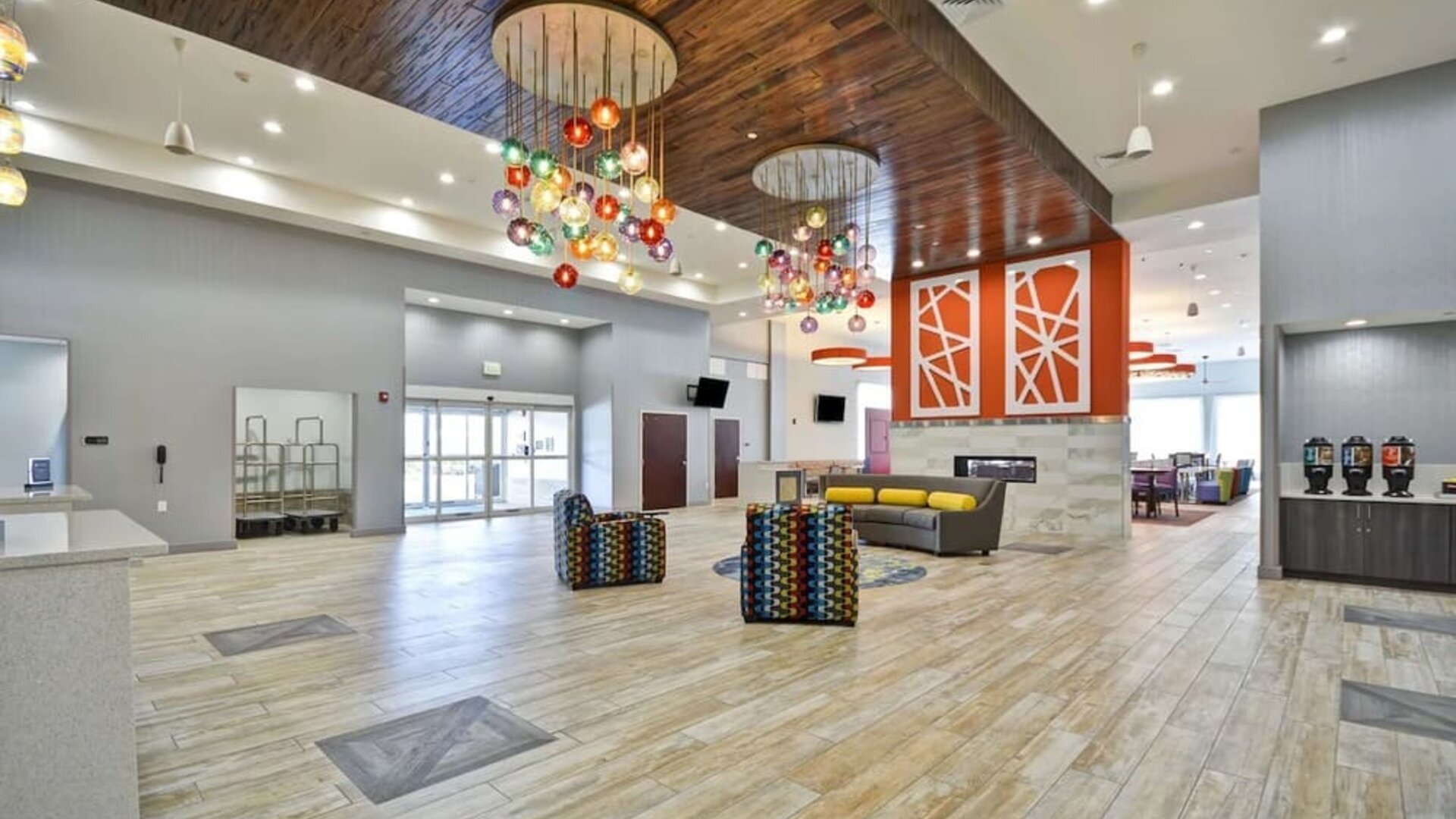 Reception hall at Homewood Suites By Hilton Orlando Theme Parks.