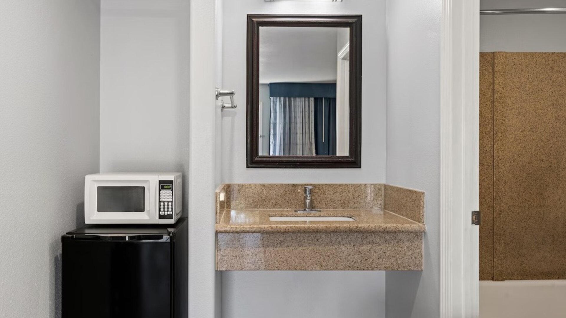 Guest bathroom at Bay Breeze Inn.