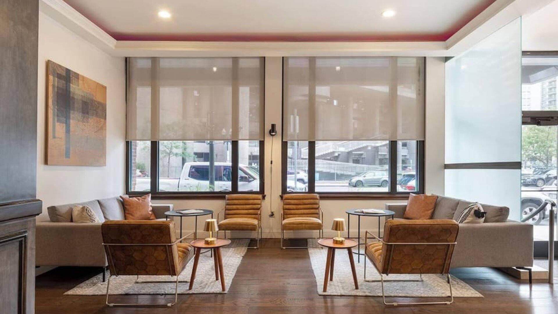 Lobby seating at Eurostars The Boxer.