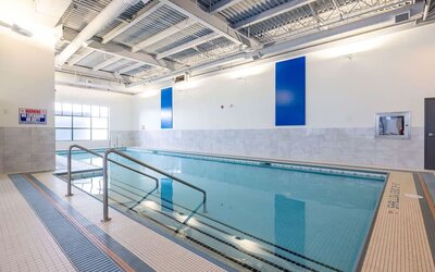 Indoor pool at DoubleTree By Hilton Calgary North.