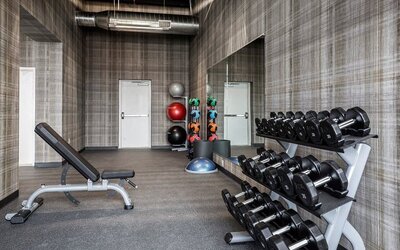 Gym at Envision Hotel Boston-Everett.