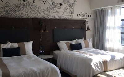 Day use room at Envision Hotel Boston-Everett.