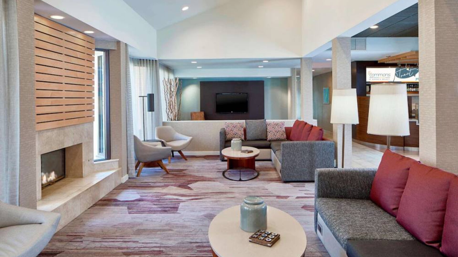 Lounge area at Sonesta Select Raleigh Durham Airport Morrisville.
