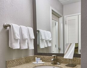 Guest bathroom at Sonesta Select Raleigh Durham Airport Morrisville.