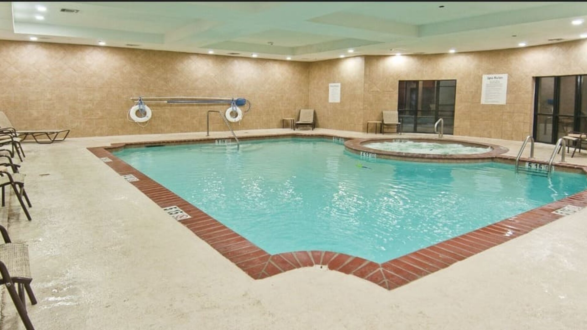 Indoor pool at Wyndham Lake Charles.