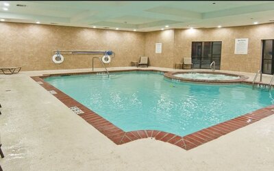 Indoor pool at Wyndham Lake Charles.