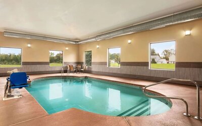 Indoor pool at La Quinta Inn & Suites By Wyndham Lackawanna.