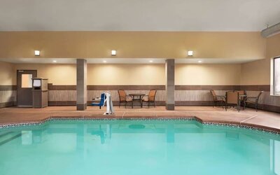 Indoor pool at La Quinta Inn & Suites By Wyndham Lackawanna.