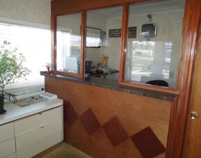 Reception desk at Starlite Motor Inn Absecon.
