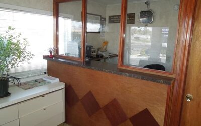 Reception desk at Starlite Motor Inn Absecon.