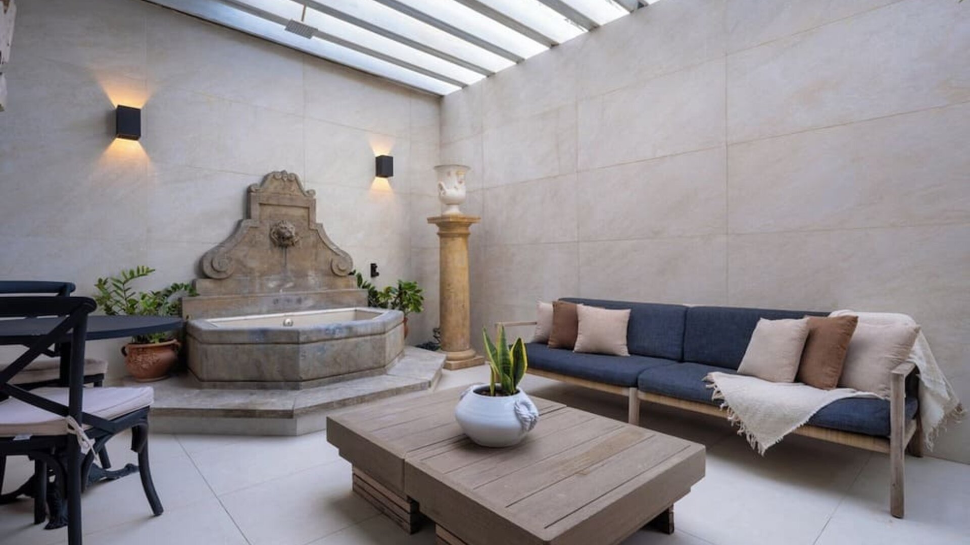 Hotel amenity hot tub at Olive Boutique Hotel.