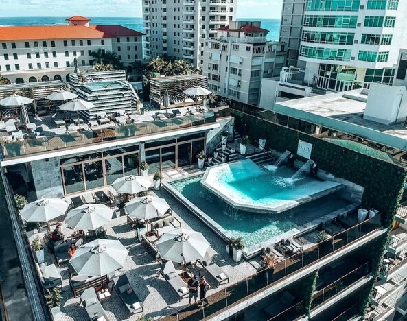 Outdoor pool at O:LV HOTEL.